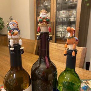 Holiday "Dangling Legs" Wine Stoppers